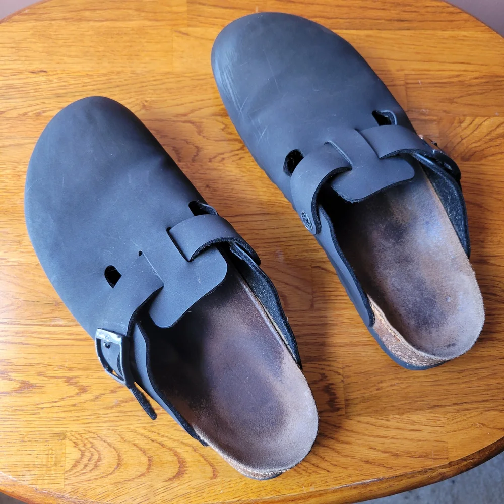 Birki's By Birkenstock Black Slip-On Sandals